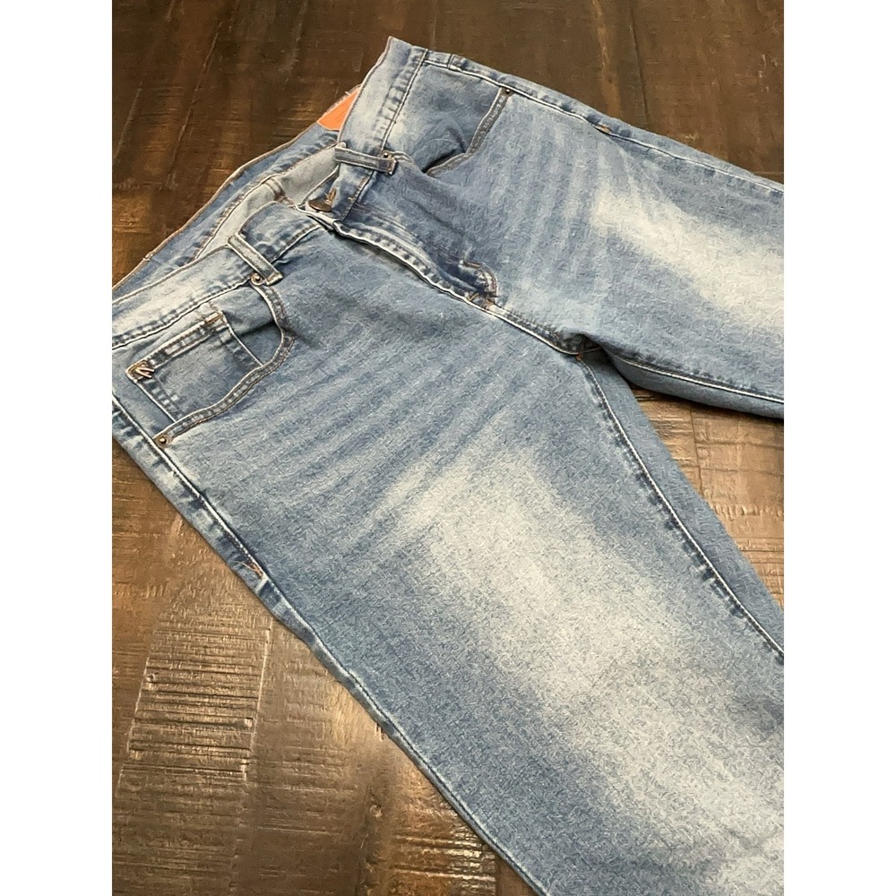 Genes Shop Jeans Mens 36x32 Blue Gramercy Skinny Fit Stretch Denim Light Wash